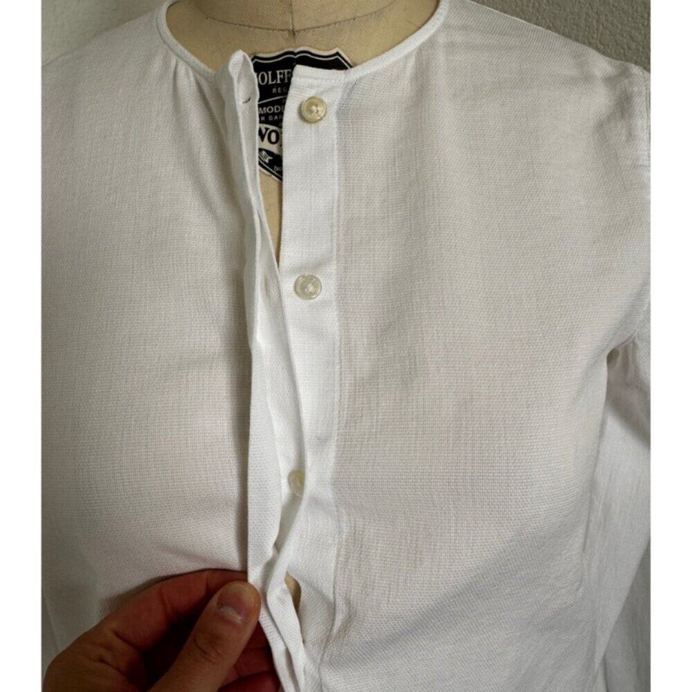 Massimo Dutti | White Cotton L/S Blouse Size 2/XS - Picture 10 of 11